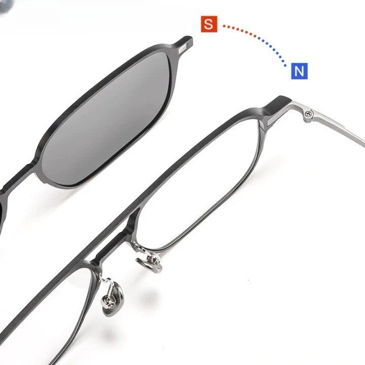Pure Titanium Magnetic Clip-On Glasses - Image 7
