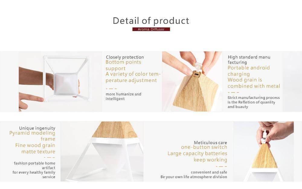 Pyramid Modern Touch Bedroom Lamp Decor - Image 7