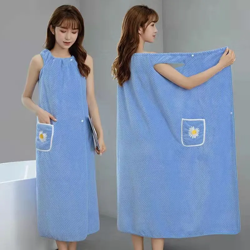 Quick Absorb Velvet Luxury Cute Wearable Bathrobe - Image 8