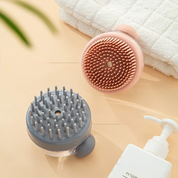 Quick Clean Shampoo Dispenser Hair Massager Brush - Image 2