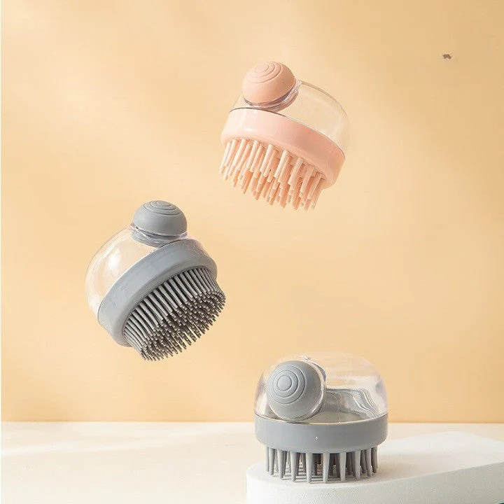 Quick Clean Shampoo Dispenser Hair Massager Brush - Image 3