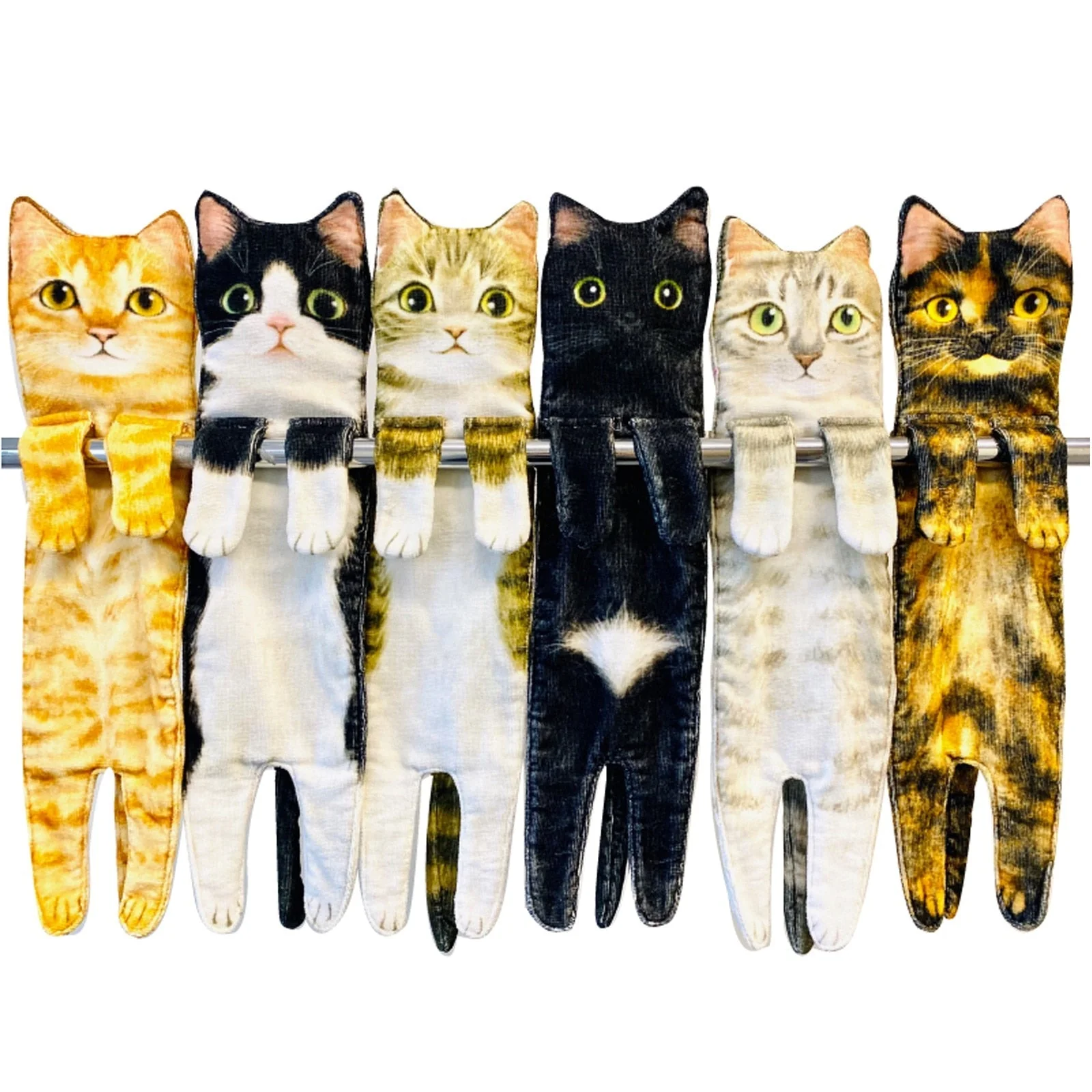 Quick-Dry Cat Soft Hand Towels - Image 11