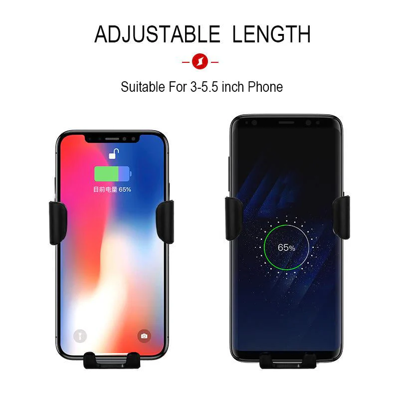 Quick Grip Auto-Clamping Wireless Charge Car Phone Holder - Image 3
