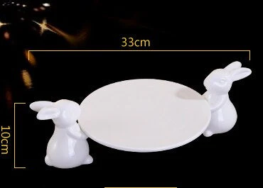 Rabbit Ceramic Dessert Server Tray - Image 10