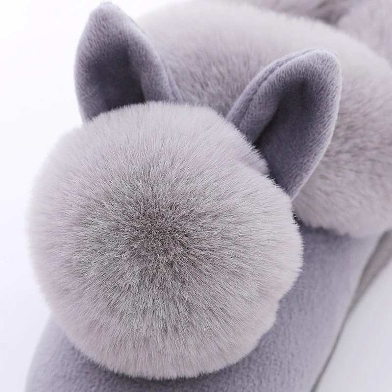 Rabbit Ear Fluffy Indoor Slippers - Image 4