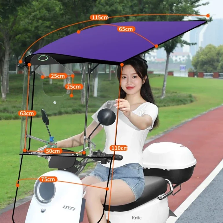 Rain Protection Bike Protective Cover Folding Canopy - Image 4