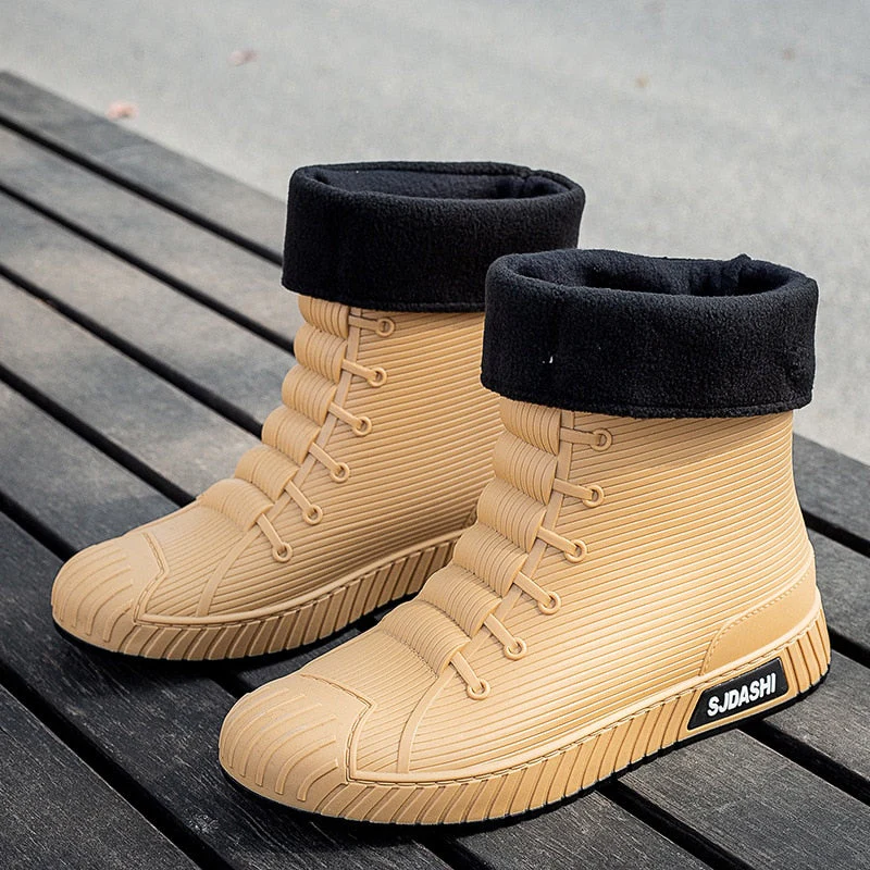 Rain Rider Slip-On Rubber Stylish Waterproof Boots - Image 8