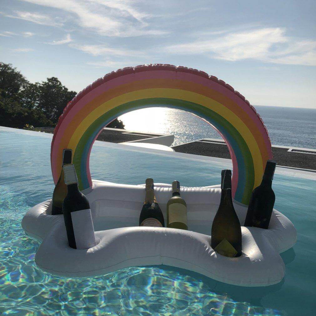 Rainbow Cloud Inflatable Cup Holder Party Bucket - Image 2