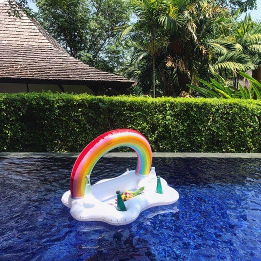 Rainbow Cloud Inflatable Cup Holder Party Bucket - Image 3