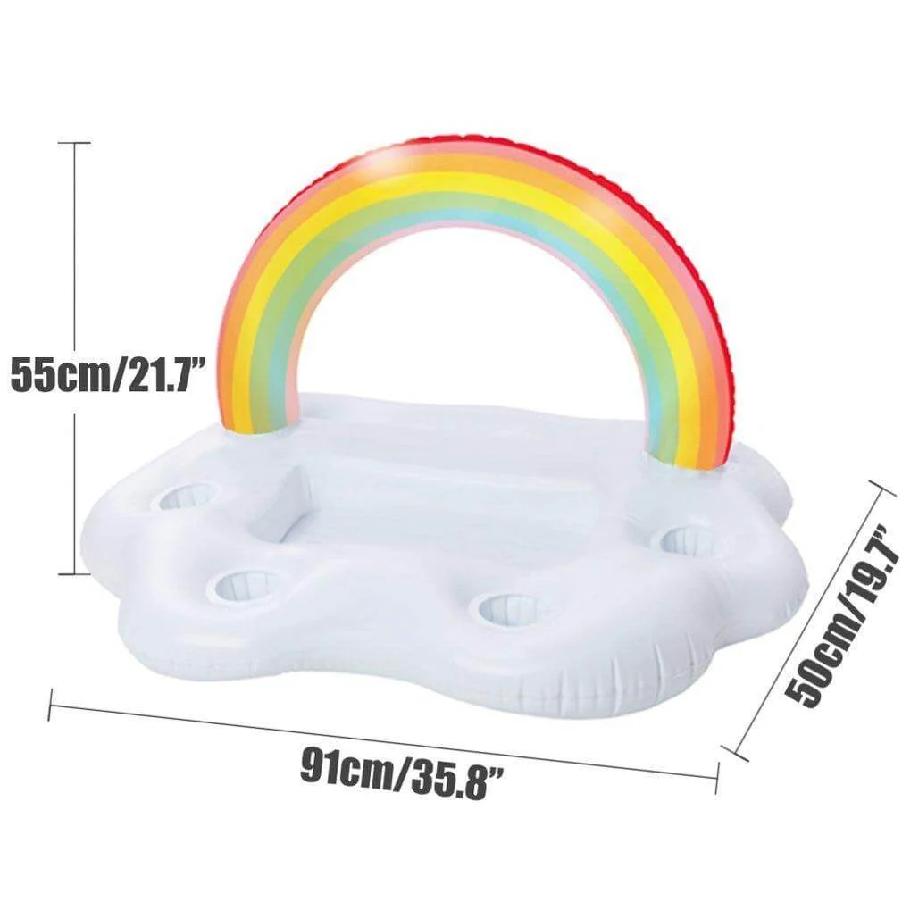 Rainbow Cloud Inflatable Cup Holder Party Bucket - Image 4