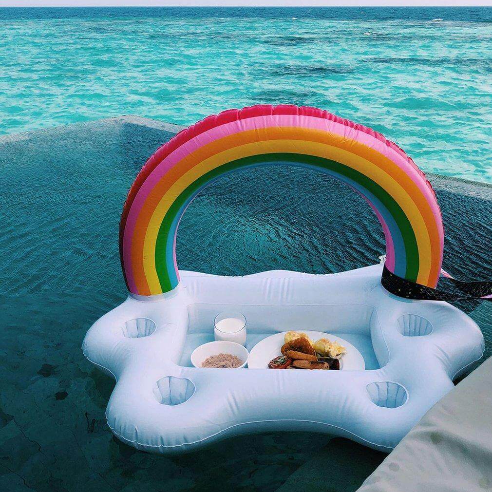 Rainbow Cloud Inflatable Cup Holder Party Bucket - Image 5