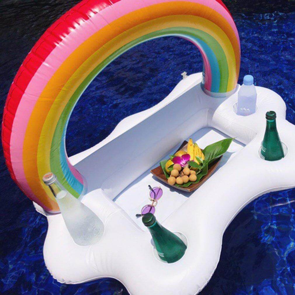 Rainbow Cloud Inflatable Cup Holder Party Bucket - Image 6