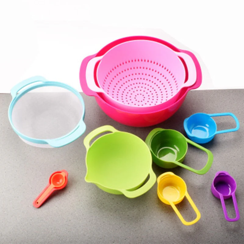 Rainbow Multifunctional Stackable Kitchen Bowl Set - Image 9