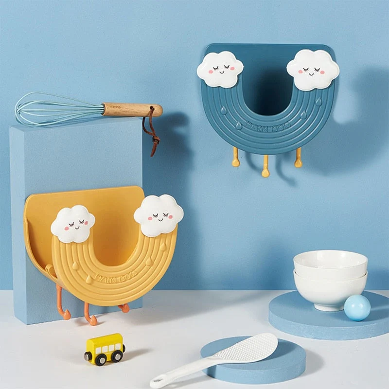 Rainbow Wall-Mounted Hook Kitchen Pot Lid Holder - Image 3