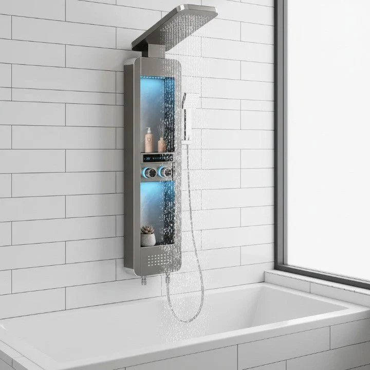 Rainfall Tower Panel Modern Shower Set - Image 11