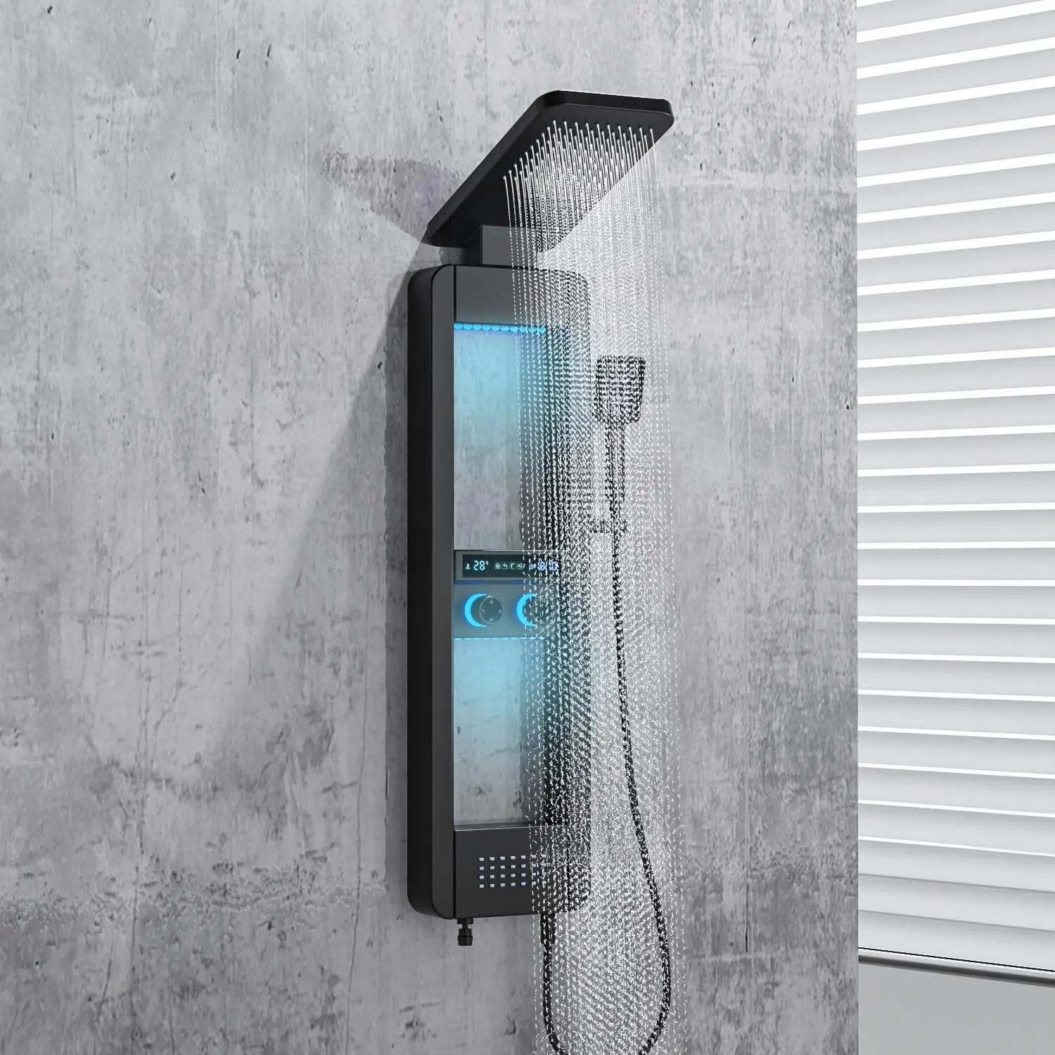 Rainfall Tower Panel Modern Shower Set - Image 3