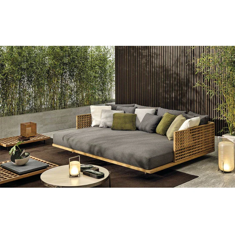 Rattan Resort Elegant Italian Three-Seater Sofa - Image 3
