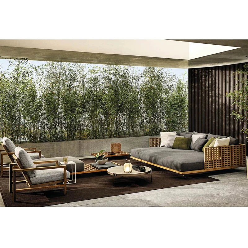 Rattan Resort Elegant Italian Three-Seater Sofa - Image 4