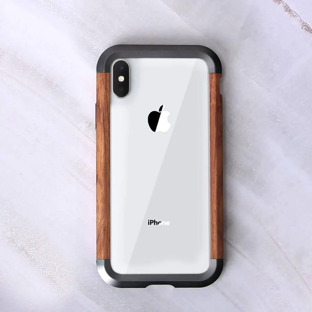 Real Wood Aluminum Metal Bumper Case For iPhone - Image 4