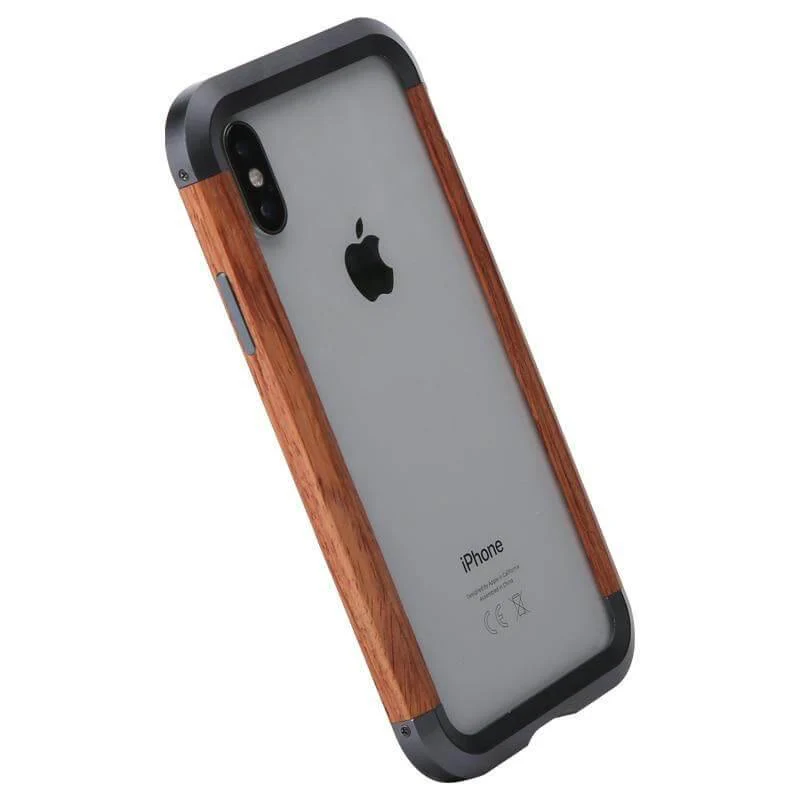 Real Wood Aluminum Metal Bumper Case For iPhone - Image 6
