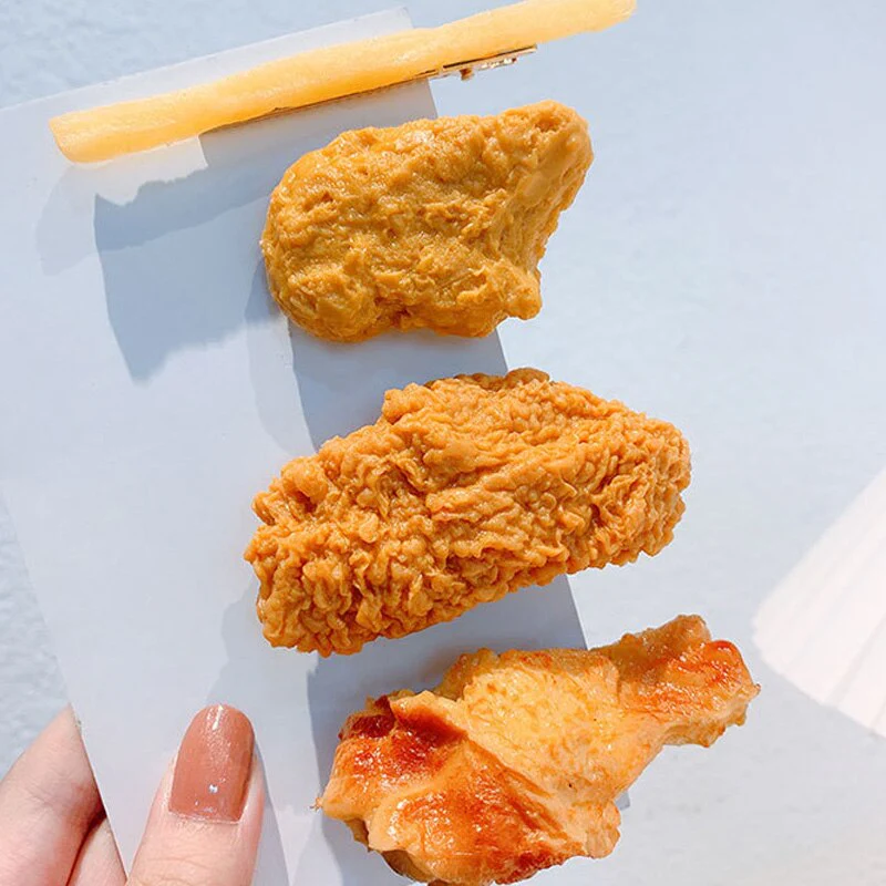 Realistic Fried Chicken Hair Clips - Image 4