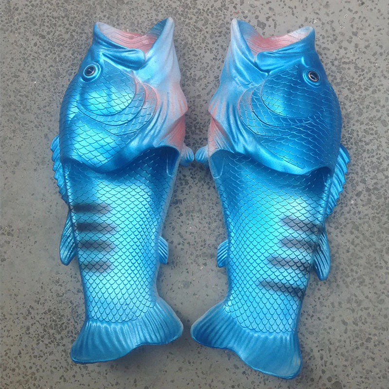 Realistic Unisex Fish Slippers - Image 11
