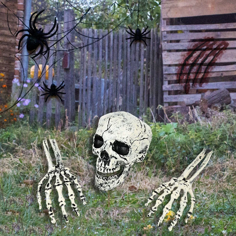 Realistic Zombie Skeleton Garden Halloween Decor - Image 3