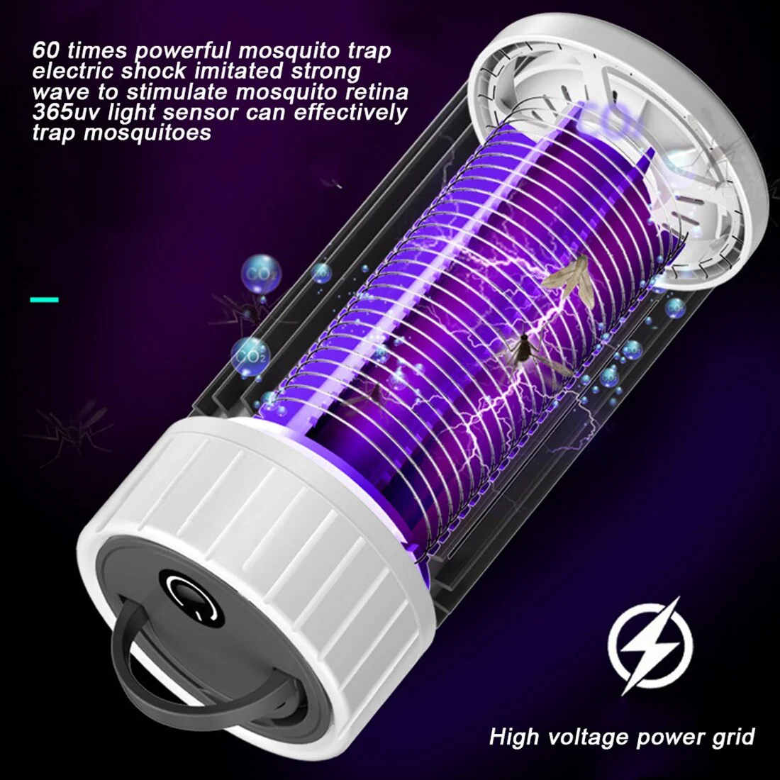 Rechargeable Insect Trap Camping Solar Lamp - Image 2