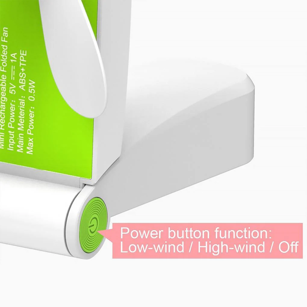 Rechargeable Portable Foldable Mini Fan - Image 9