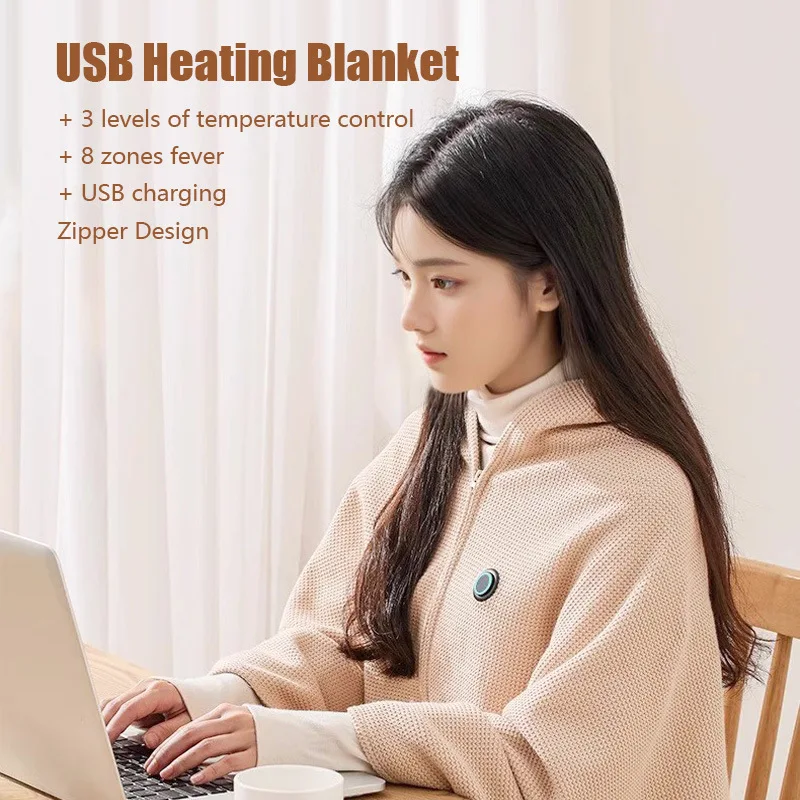 Rechargeable USB Winter Travel Heating Blanket - Image 3