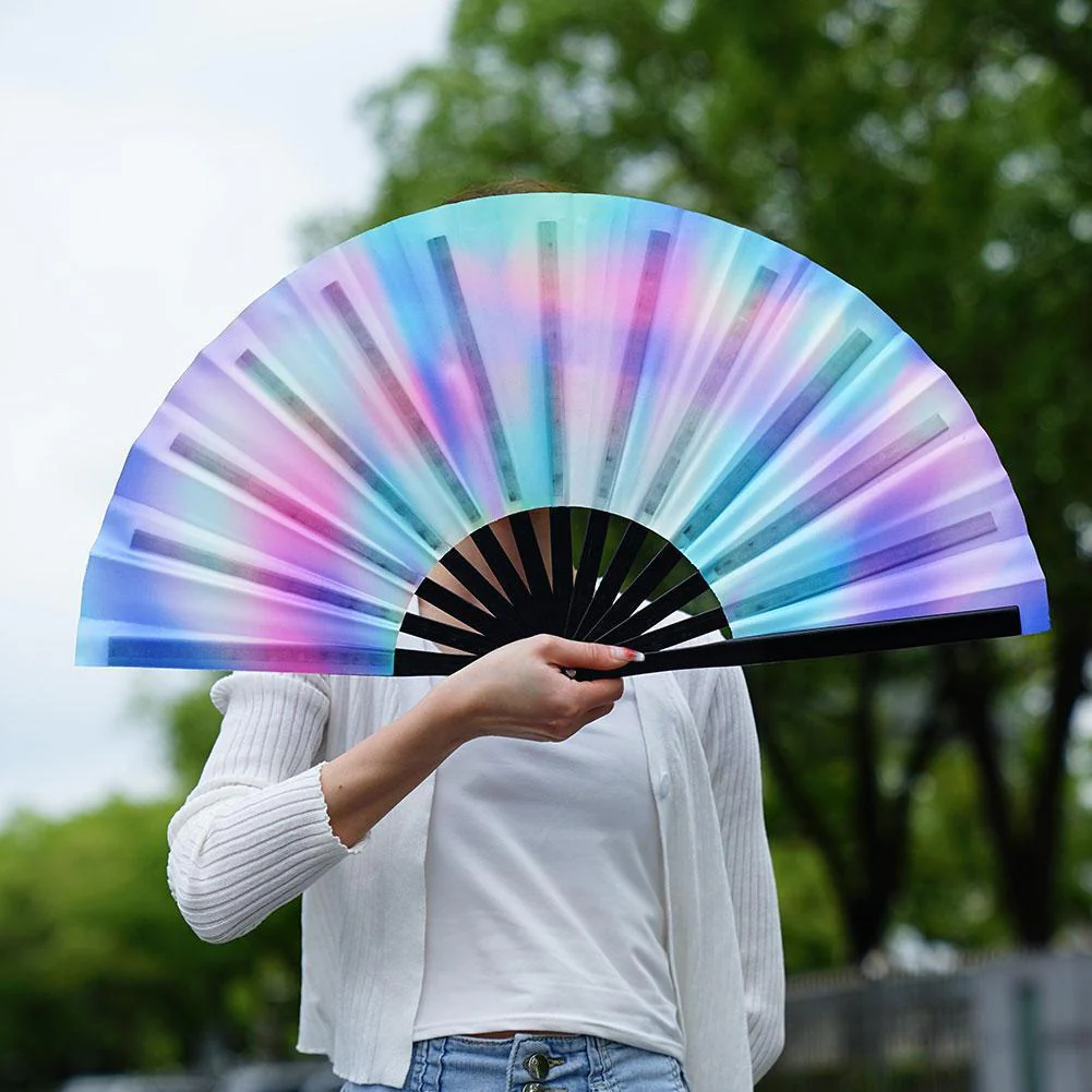 Reflective Japanese Style Folding Hand Fan - Image 4