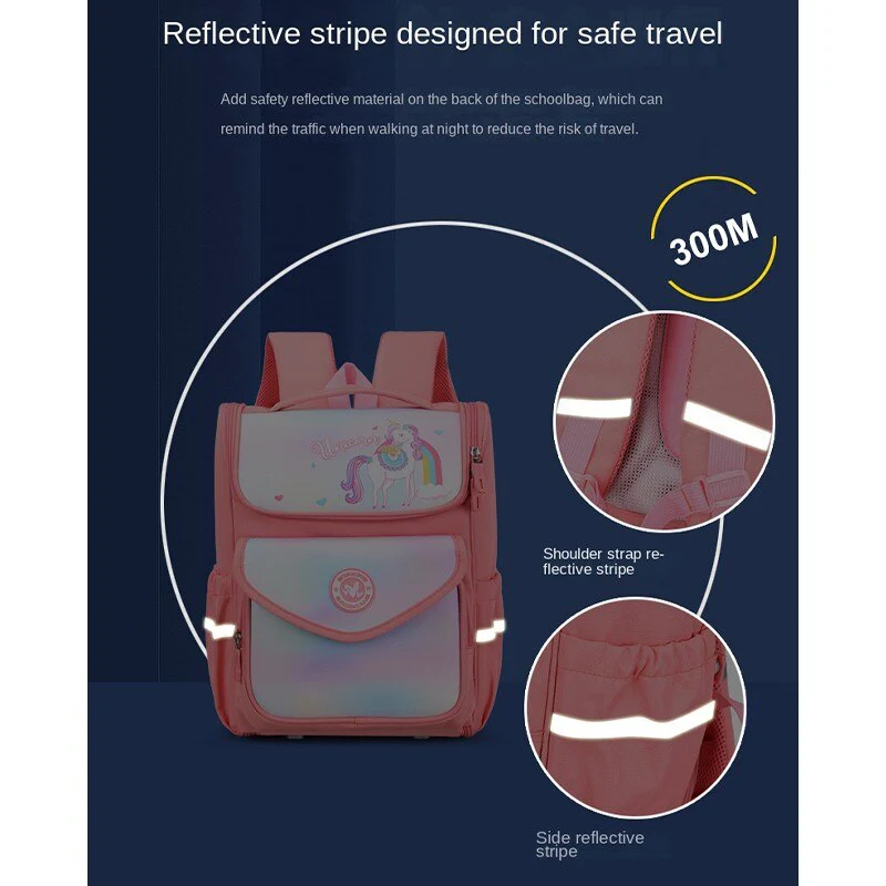 Reflective Large Waterproof Kids School Bag - Image 2