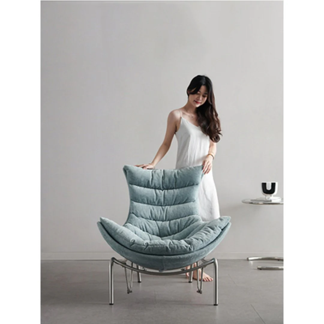 Relax Wave Casual Single Nordic Rocking Chair - Image 2