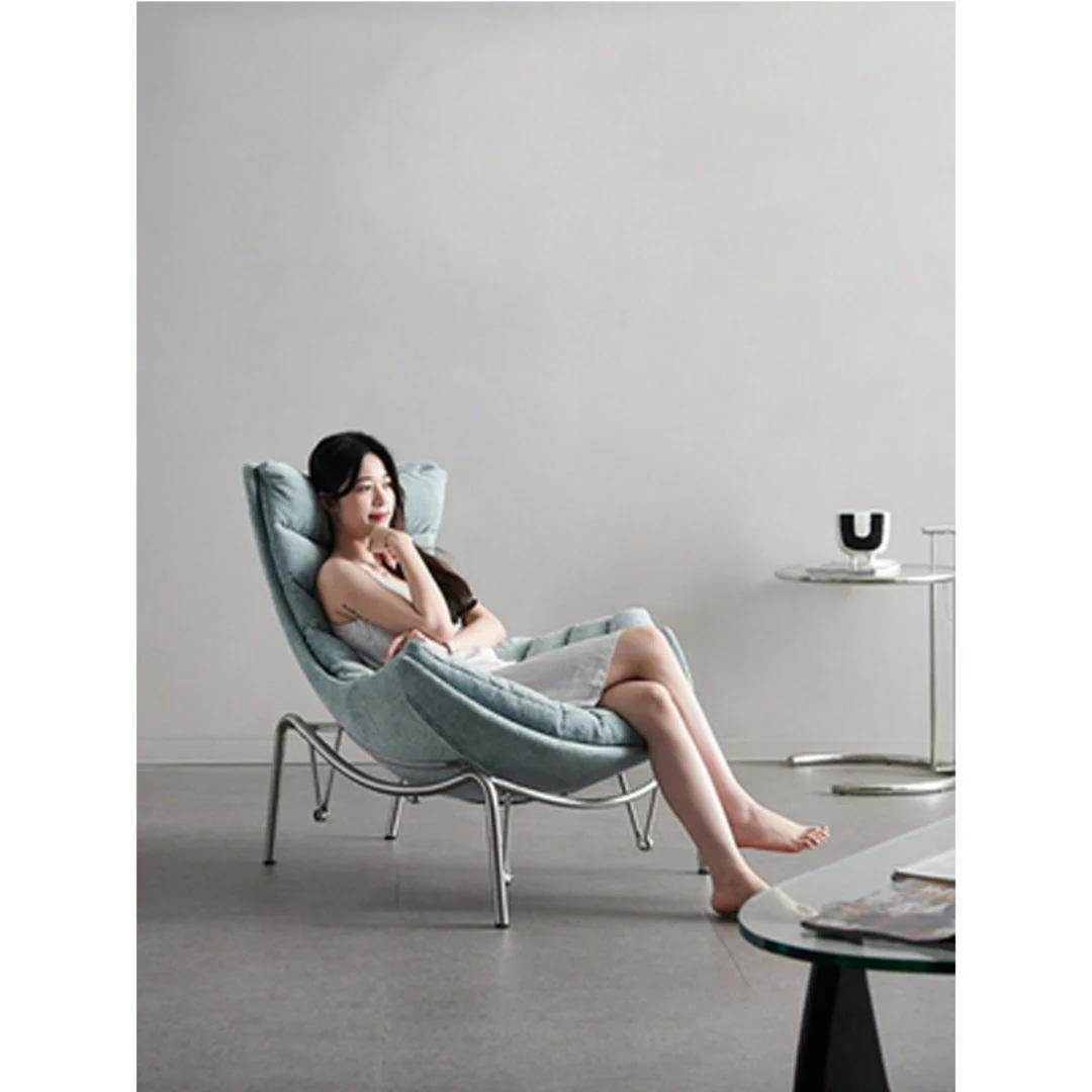 Relax Wave Casual Single Nordic Rocking Chair - Image 4