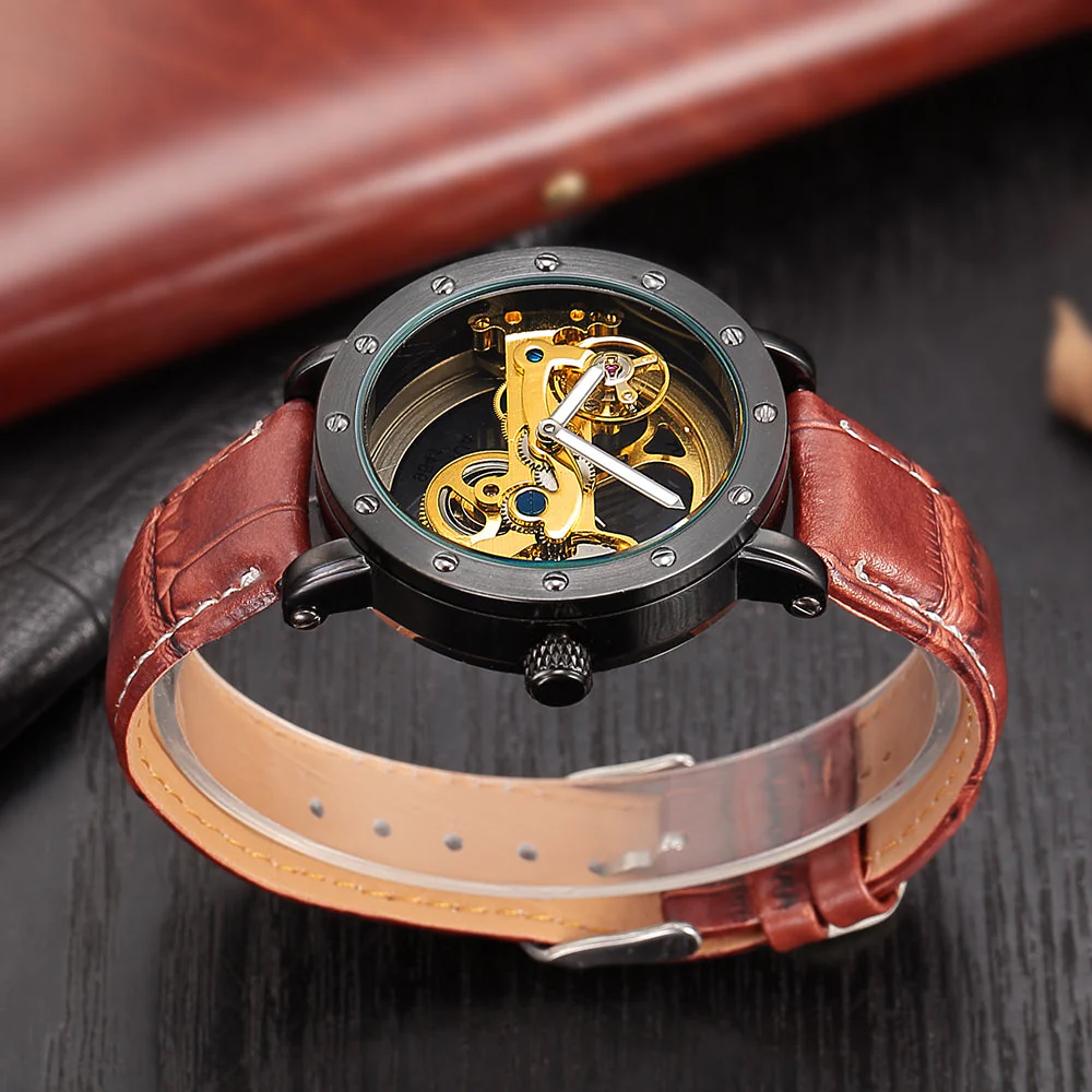 Relogios Elegant Transparent Mechanical Men Watch - Image 8