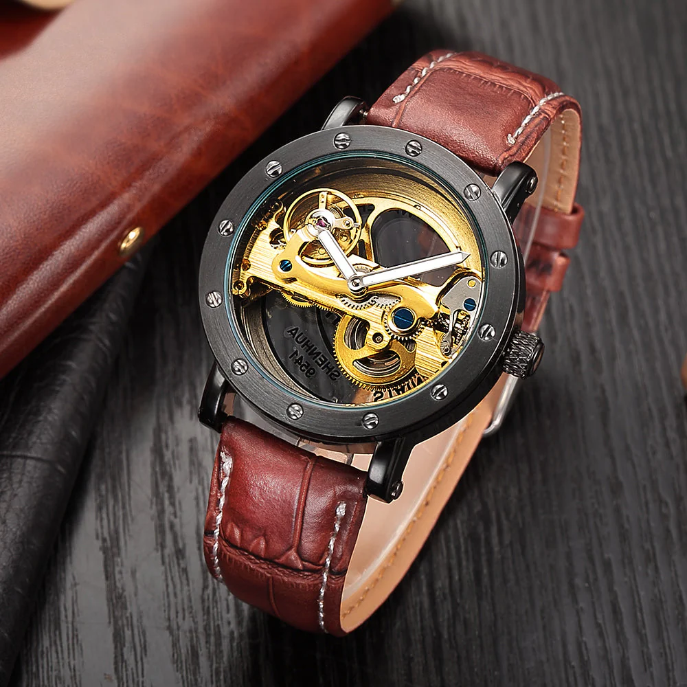 Relogios Elegant Transparent Mechanical Men Watch - Image 9