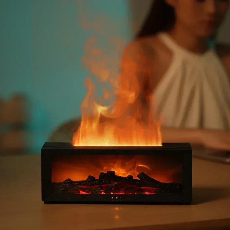 Remote Control Colorful Flame Fireplace Aroma Diffuser - Image 2