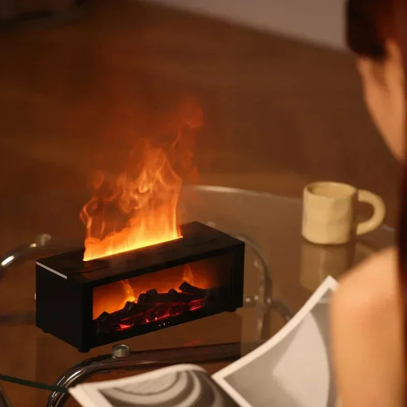 Remote Control Colorful Flame Fireplace Aroma Diffuser - Image 3