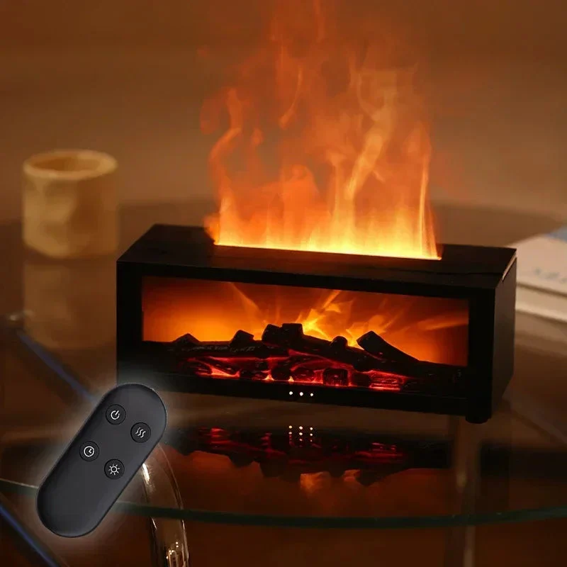 Remote Control Colorful Flame Fireplace Aroma Diffuser - Image 6