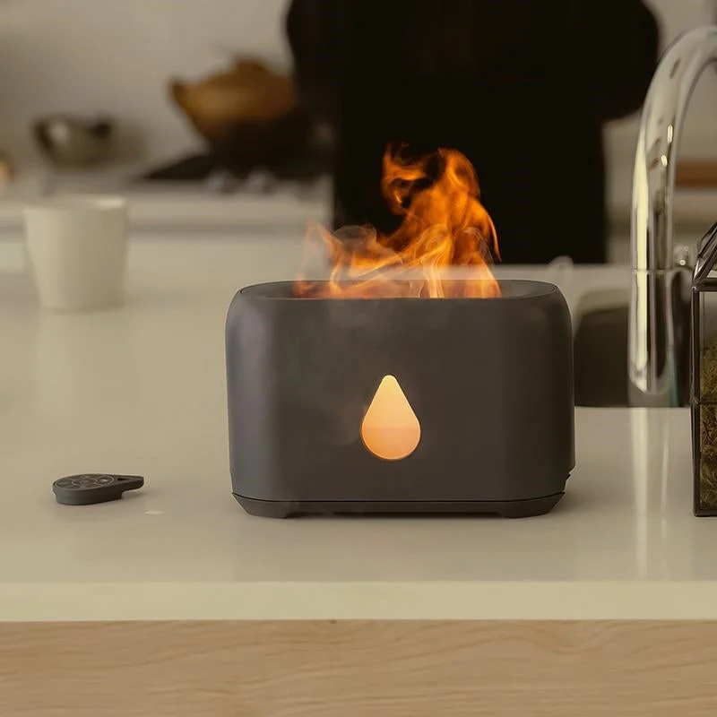Remote Control USB Flame Aromatherapy Humidifier - Image 2
