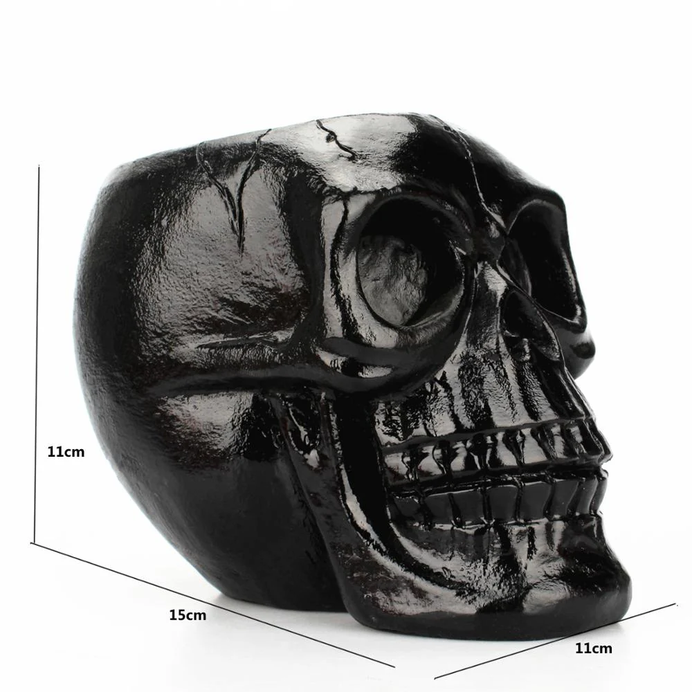 Resin Black Skull Makeup Organizer - Image 11