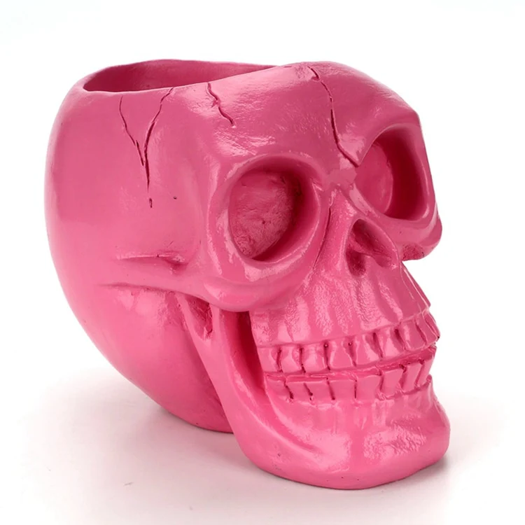 Resin Black Skull Makeup Organizer - Image 7