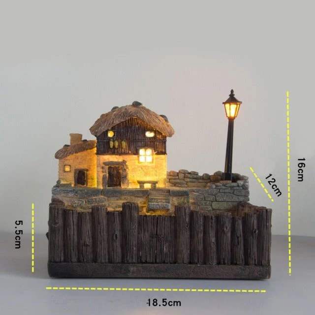 Resin Creative Landscape Cozy House Plants Vase - Image 7