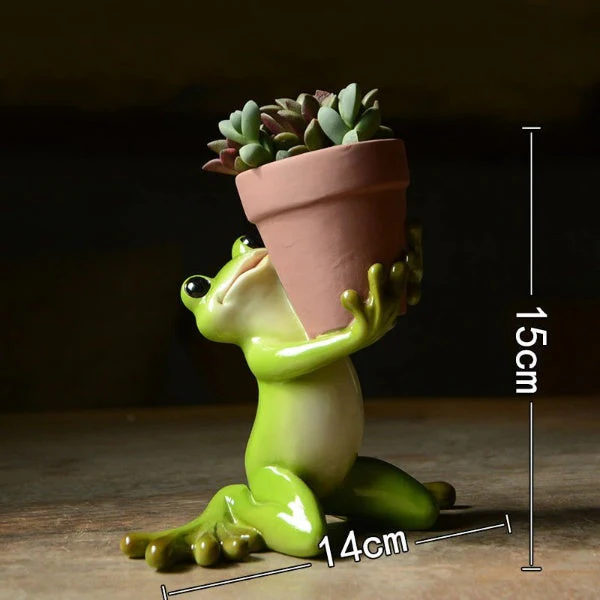 Resin Frog Fairy Flower Pot - Image 14