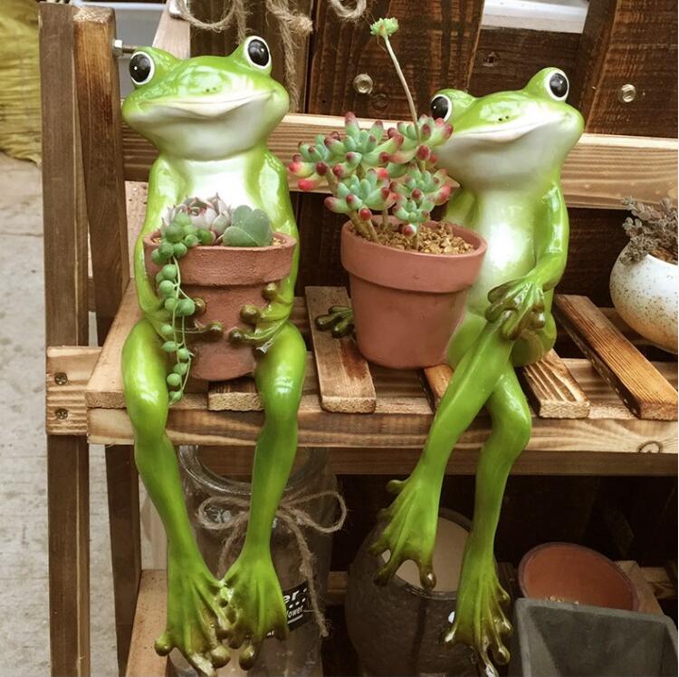 Resin Frog Fairy Flower Pot - Image 7