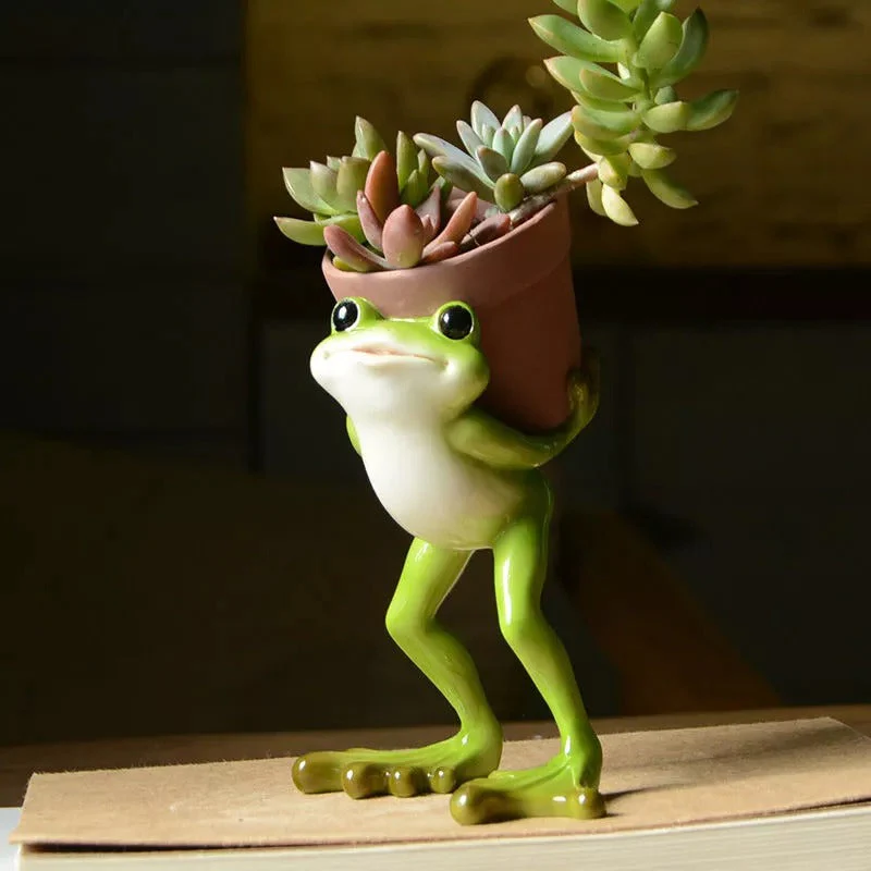 Resin Frog Fairy Flower Pot - Image 9
