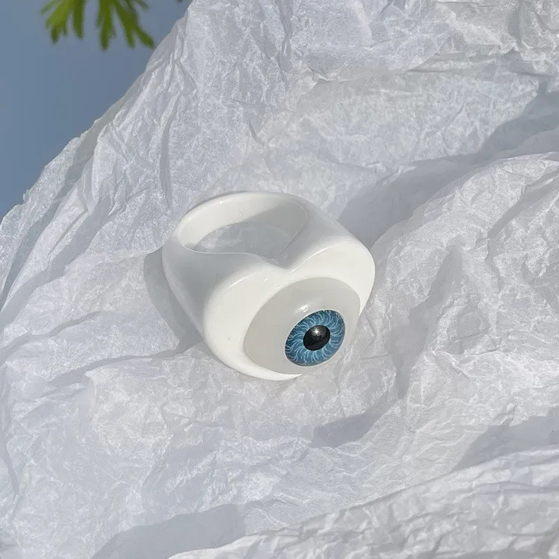 Resin Lucky Eye Gothic Ring - Image 6
