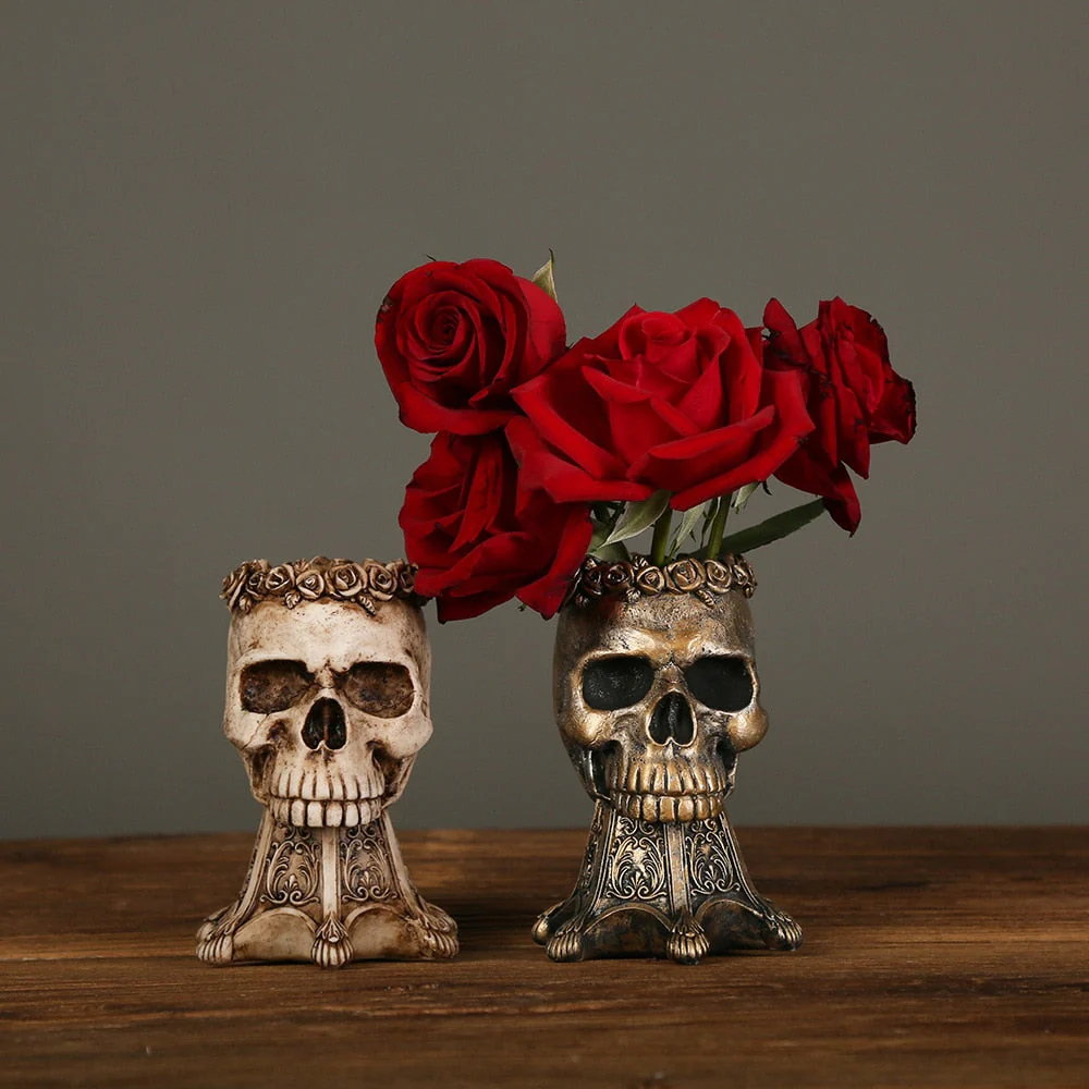 Resin Skull Flower Pot - Image 4