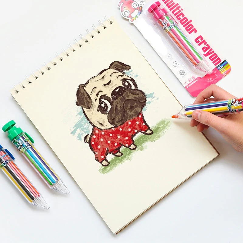 Retractable Kids Multi Coloring Pen - Image 2