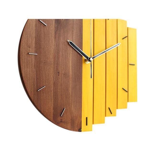 Retro Divided Wooden Wall Clock - Image 3